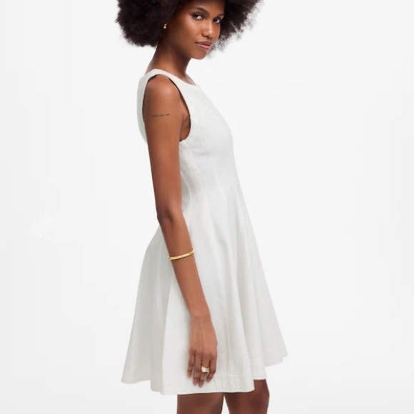 MADEWELL White Circle Mini Dress: Airy Denim Edition Size XXS - Picture 2 of 5